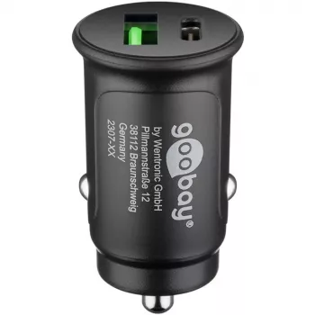 Goobay 59521 Mobiles Ladegerät Universal Schwarz Zigarettenanzünder Schnellladung Auto