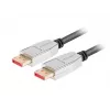 DisplayPort-Kabel LANBERG CA-DPDP-20CU-0010-BK — DisplayPort auf DisplayPort, 1 m, Schwarz/Silber