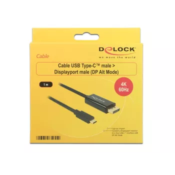 Videokabel-Adapter USB Type-C DisplayPort DeLOCK 85255
