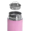 Thermosflasche Adler AD 4506P Edelstahl mit Silikonhülle, pink, vakuumisoliert