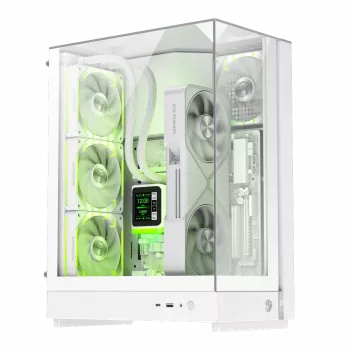 Gamemax Gehäuse | T20 WH | Weiß | M-ATX | Netzteil nicht enthalten