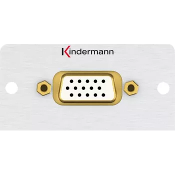 Kindermann Konnect 50 alu - Modulares Faceplate-Snap-In - HD-15 (7444000901)