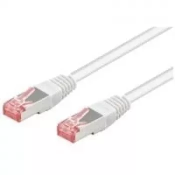 Wentronic Goobay CAT 6 Patchkabel, S/FTP (PiMF), Weiß, 0,25 m – LSZH halogenfrei, Kupfer (93217)