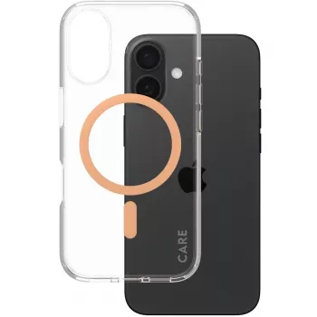 PanzerGlass CARE Urban Combat transparente Hülle mit Peachy MagSafe iPhone 16