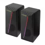 Boxe Stereo 2.0, 6W, Conectare Jack 3.5mm, Alimentare USB, Esperanza Rainbow Nortec 95855, Iluminare RGB, Negre
