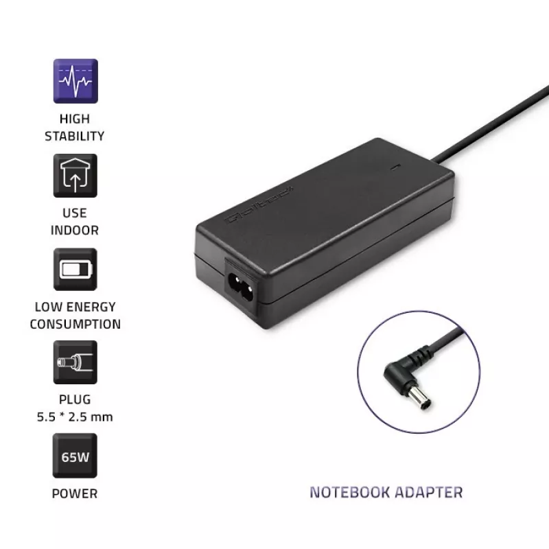 Netzteil Laptop Qoltec Toshiba 65W 3,42A 19V 5,5x2,5 50073.65W