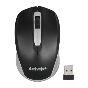 Kabellose Maus ActiveJet AMY-313, RF-Nano-Empfänger, optisch 1200 DPI, beidhändig, 3 Tasten, AA-Batterie