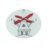 NeXtime Uhr 8807 Windmil, Ø30 cm, Wand, Weiß/ Schwarz/ Rot