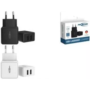 ANSMANN HC212 - Netzteil - 12 Watt - 2400 mA - 2 Ausgangsports (USB) - Weiß (1001-0114)