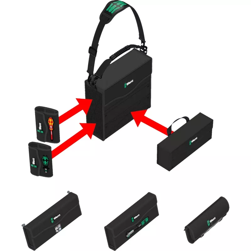 Werkzeugtasche Wera Wera 2go 2 Schwarz Grün