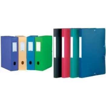ELBA Memphis Archivbox, Füllhöhe 80 mm, sortiert, A4, PP 0,7 mm, beschreibbar – 8er-Pack (99802921)