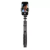 Stativ-Selfie-Stick Crong CRGSGU1BLK Aluminium Bluetooth mit klappbaren Beinen und Handyhalterung