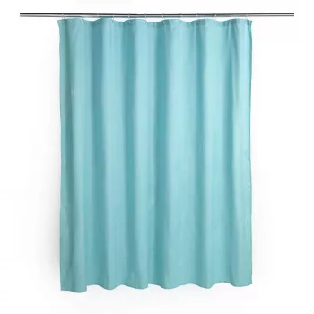 Duschvorhang Beldray LA035655FAS Waffel-Design Blau, Stoff-Duschvorhang 180x180 cm