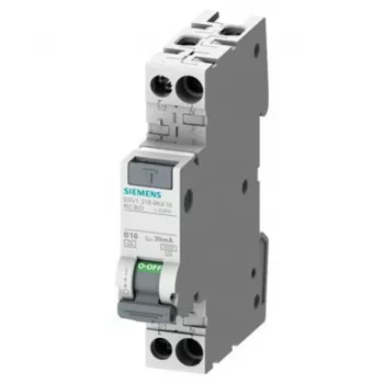 Siemens RCBO, 10A Nennstrom, 1P+N Pole, 30mA Auslöseempfindlichkeit, Typ A, SENTRON-Serie