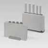 Maestro MR-1412-GREY Messerset mit Block und Schneidebrett-Set, Grau