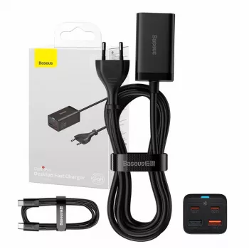 Ladegerät Baseus GaN3 Pro Mobiltelefon Tablet Schwarz AC Innenbereich 15V 3A