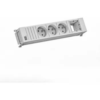 Steckdosenleiste Bachmann 916.715 mit 3x UTE-Steckdosen, 1x C13 (Computer)-Ausgang, 0,2 m Kabel