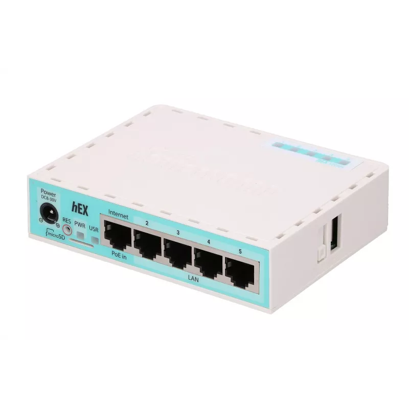 Mikrotik RB750GR3 kabelgebundener Router Gigabit Ethernet Türkis, Weiß
