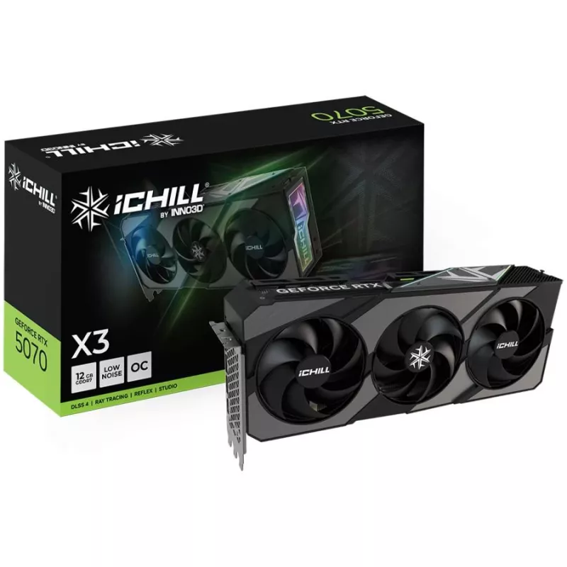 Grafikkarte Inno3D GeForce RTX 5070 Ti 16 GB GDDR7, PCIe 5.0, 256-Bit, 334 mm, 3xDP/1xHDMI