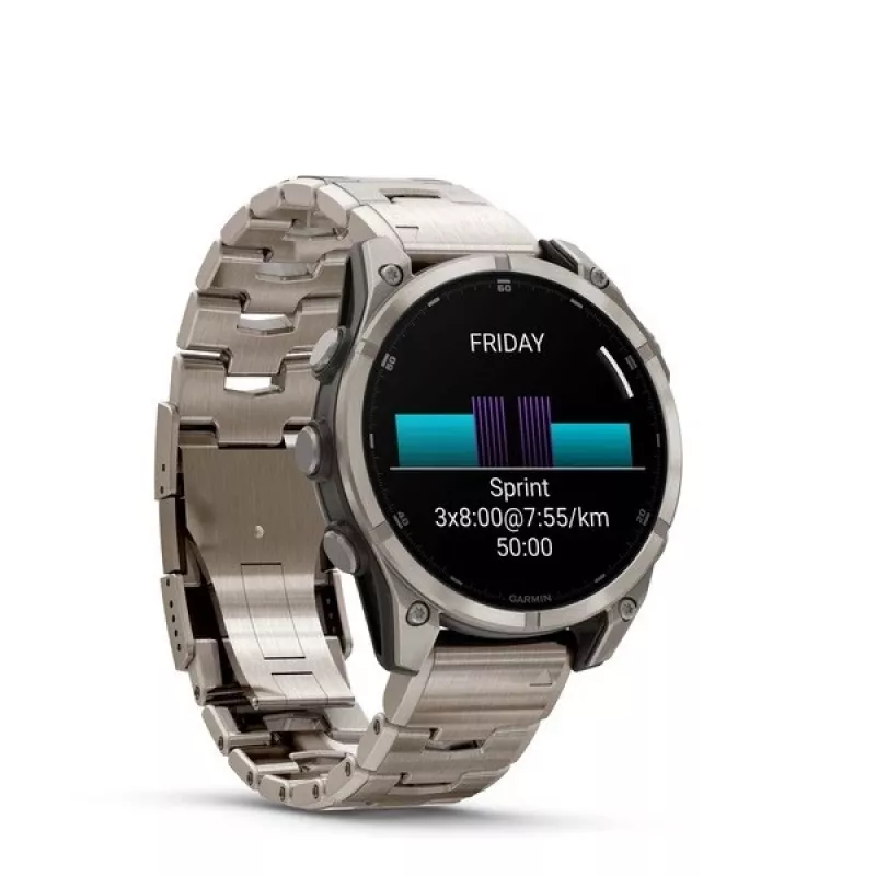 Smartwatch GARMIN Fenix 8 47 mm, 1.4 Zoll (3,56 cm) AMOLED 454×454, Titan, Wi‑Fi, GPS