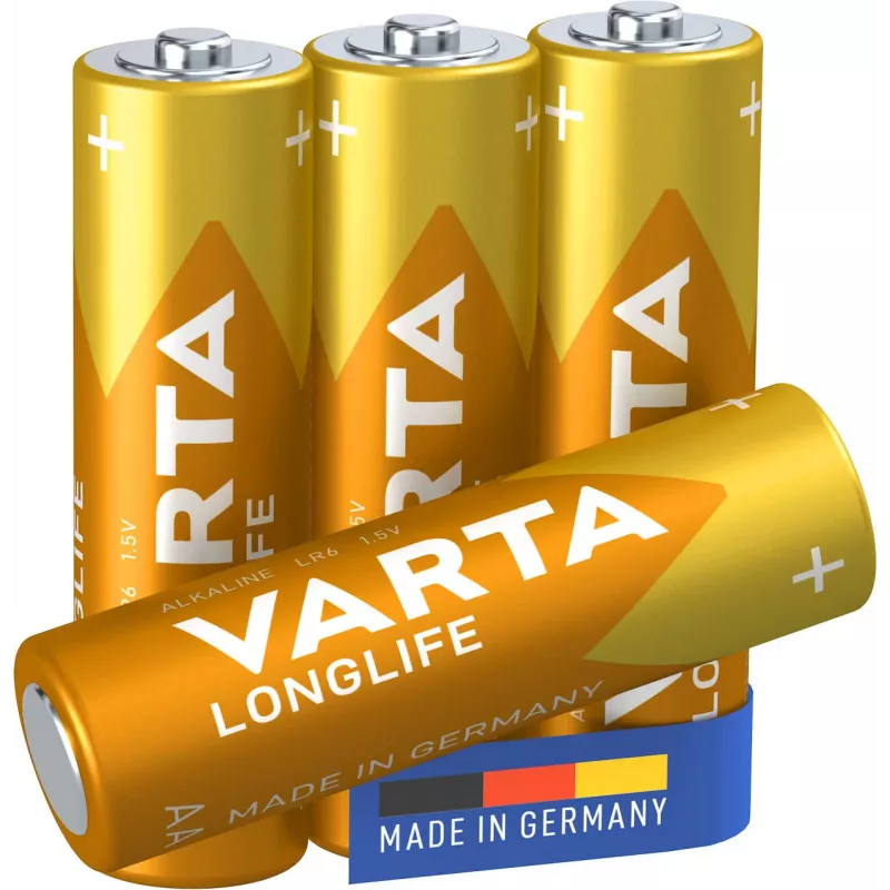 Varta Longlife Extra - Batterie 4 x AA-Typ Alkali (04106101414)