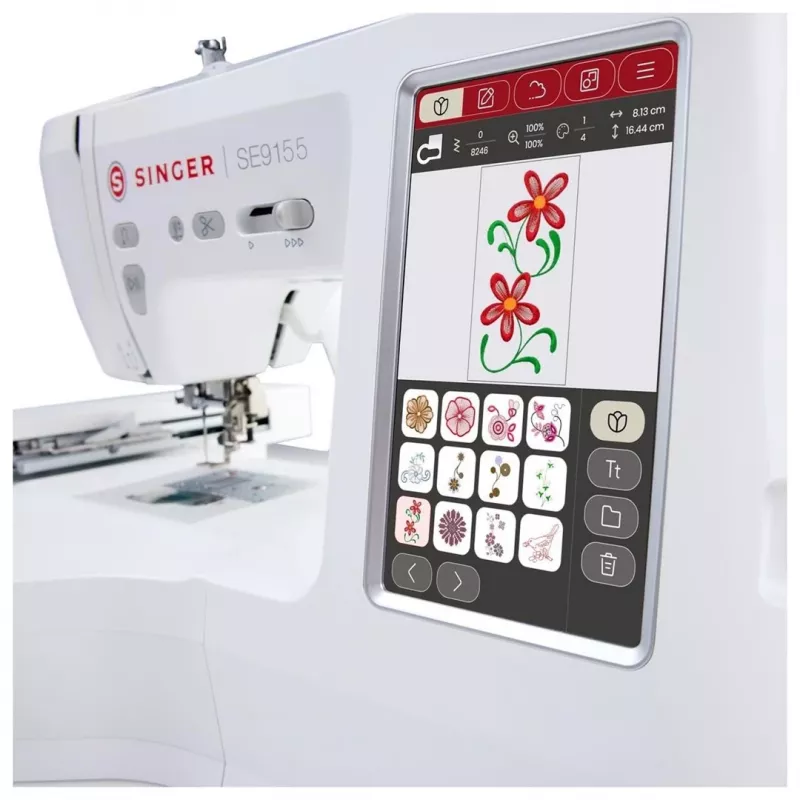SINGER Stickschneidemaschine SE9155 Elektrischer Strom Weiß