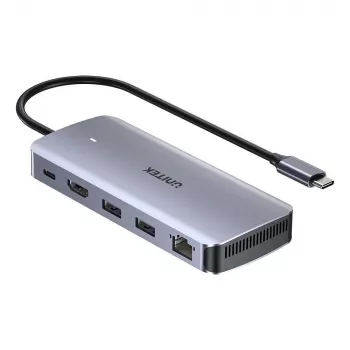 UNITEK Aktiver Hub USB-C 10GBPS,M.2,HDMI, PD 100W