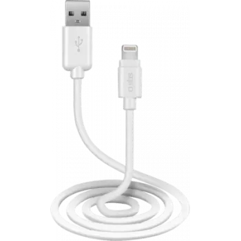 SBS TECABLEUSBIP589W Lightning-Kabel 1 m Weiß (TECABLEUSBIP589W)