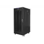 Installationsschrank Rack 19 27U 600x800 schwarz, perforierte Tür LCD (Flachpack)