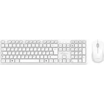 Kabelgebundene USB-Tastatur in voller Größe mit Maus MediaRange MROS276 — QWERTZ deutsches Layout, Weiß, 1,5 m Kabel