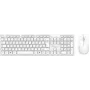 Kabelgebundene USB-Tastatur in voller Größe mit Maus MediaRange MROS276 — QWERTZ deutsches Layout, Weiß, 1,5 m Kabel