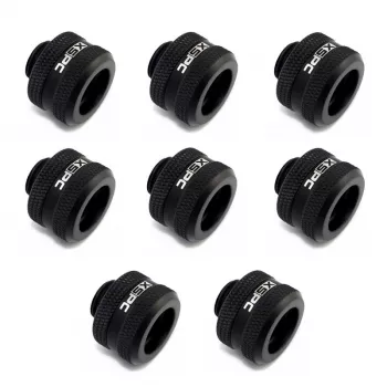 XSPC Connector G1/4 auf 14 mm Hardtube, schwarz matt - 8 Stück