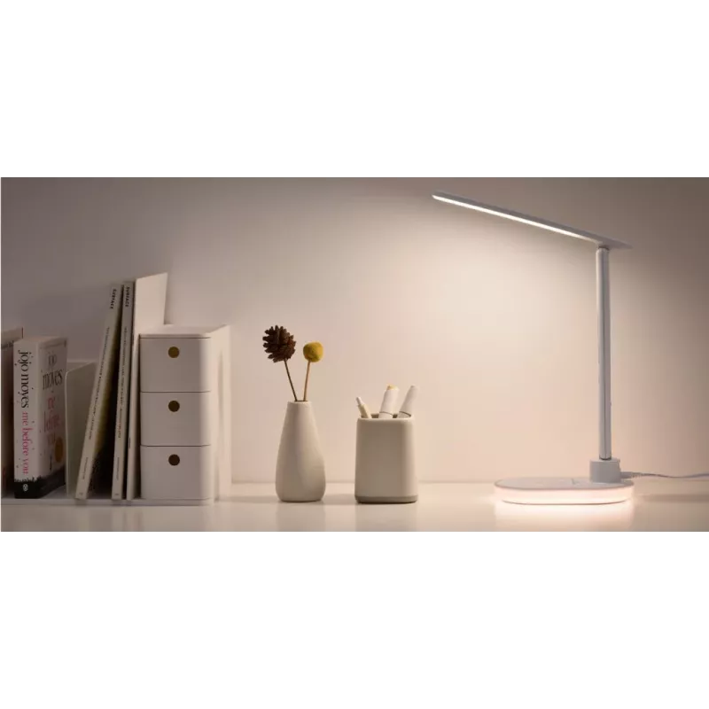 Tischleuchte Hawk HW-LAMP03 Weiß RGB — verstellbare LED-Schreibtischlampe mit RGB-Beleuchtung