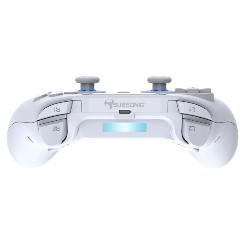 Gamepad Subsonic PS5 Wireless LED Controller Weiß D-pad Home Options Share