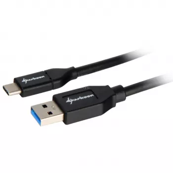 USB-3.2-Gen-2-Kabel, USB-A-Stecker > USB-C-Stecker (schwarz, 0,5 Meter)