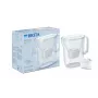 Wasserfilterkanne BRITA Style Essential — weiß, 1,4 l gefiltertes Fassungsvermögen, 2,4 l Tank, kompatibel mit MAXTRA+ Pro Kartuschen