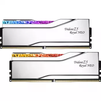 DIMM 64 GB DDR5-6000 (2x 32 GB) Dual-Kit, Arbeitsspeicher silber, F5-6000J2636H32GX2-TR5NS, Trident Z5 Royal Neo, AMD EXPO