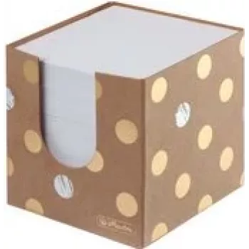 Quadratischer Notizblock Herlitz Pure Glam Gold Weiß 700 Blatt selbstklebend
