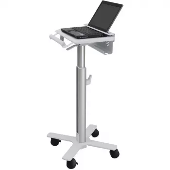 Ergotron StyleView Laptop-Wagen, SV10 – Wagen für Notebook – medizinisch – Metall – Weiß, Aluminium – Bildschirmgröße: bis 43,2 cm (bis 43,20 cm (17)) (SV10-1100-0)