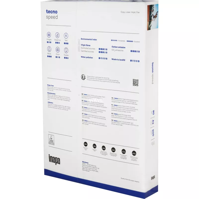 A3 Druckerpapier inapa-tecno Tecno Speed 500 Blatt Weiß