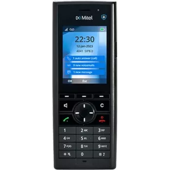 Schnurloses DECT-Telefon MITEL DECT 712dt mit 2,4 Zoll Display, bis zu 10 Stunden Gesprächszeit