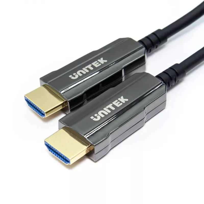 Optisches HDMI-Kabel Unitek C11092ASL01 4K 60Hz (HDMI 2.0, 20 m, Stecker–Stecker, schwarz)