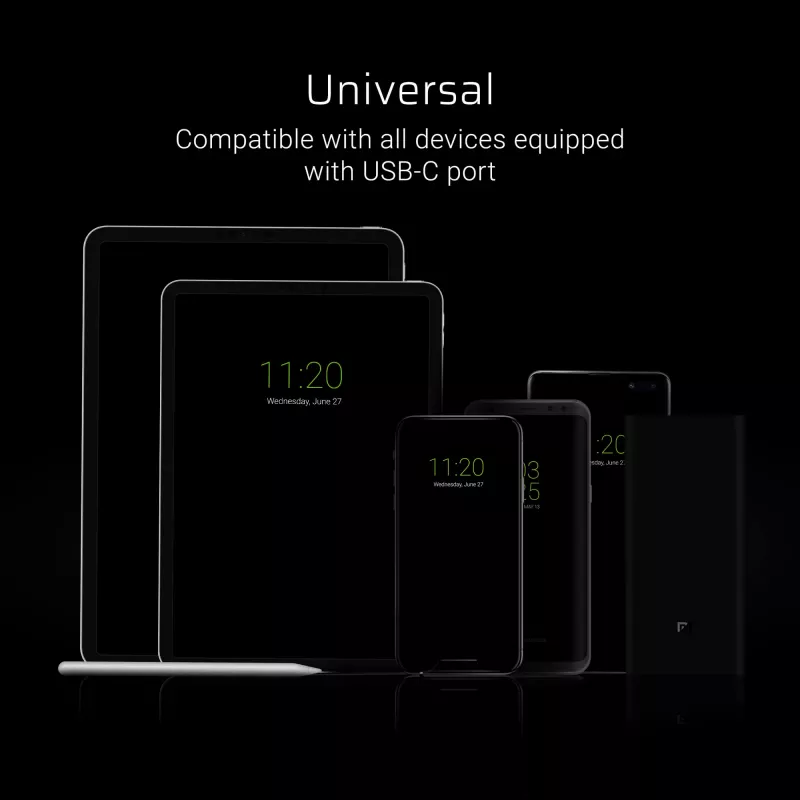 USB-A-auf-USB-C-Kabel Grün Cell KABGC03 — 0,25 m, Schwarz, 480 Mbit/s