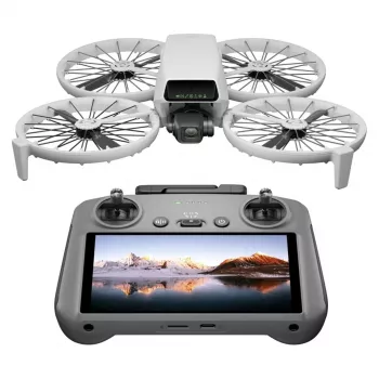 Drohne DJI Flip 4 mit 48 MP Kamera, 4K (3840x2160), 3110 mAh Akku, 16 m/s, 14.000 m Reichweite, 4 Rotoren, 0,249 kg, Schwarz/Weiß