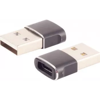 USB A auf USB C Adapter ShiverPeaks 14-05034 – USB 2.0, schlankes Metallgehäuse