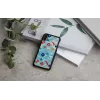Smartphone-Hülle iKins für iPhone XS / XS Max, schwarzes Stein-Design, schützende Rückabdeckung