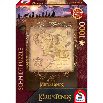 Puzzle 1000 Teile, schmidt spiele Der Herr der Ringe - Mittelerde, Kunstdruck