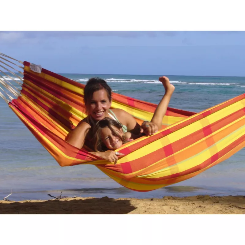 Hängematte Barbados Papaya AZ-1018200, Camping-Hängematte Rot