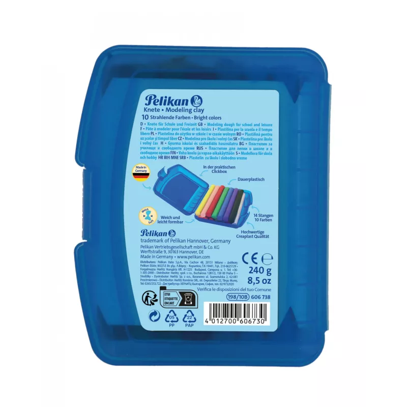 Modelliermasse Pelikan Creaplast 240 g Mehrfarbig 14 Stück
