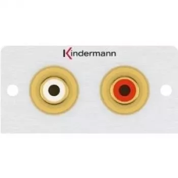 Steckdoseneinsatz 2 x RCA Kindermann 7444000510